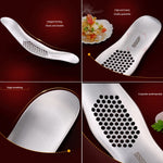 SSGP Kitchen Tool Manual 304 Stainless Steel Brushed Texture Garlic Presser, 304 Stainless Steel Garlic Crusher