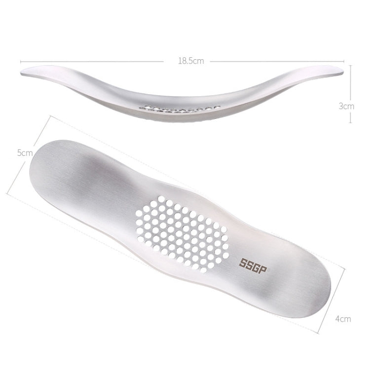 SSGP Kitchen Tool Manual 304 Stainless Steel Brushed Texture Garlic Presser, 304 Stainless Steel Garlic Crusher