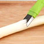 Kitchen Tool Manual Stainless Steel Filate Circle Shape Green Onion Slicer, 16x1.8cm Green