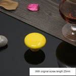 38mm Modern Literary Color Glazed Ceramic Cabinet Drawer Handle