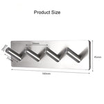 Stainless Steel Four Oblique Row Hook Bathroom Non-perforated Storage Clothes Rack, Four Oblique Row Hook