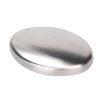 Portable Cleaning Stainless Steel Oval Hand Soap Eliminating Odour Remover, Random Style Delivery, Oval