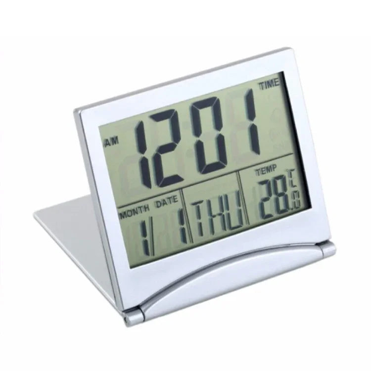 ساعة منبه رقمية محمولة قابلة للطي بشاشة LCD MT-033