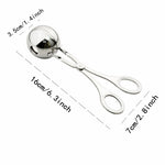 Stainless Steel Meatball Maker Stuffed Meatball Clip DIY Fish Meat Rice Ball Maker, Stainless Steel