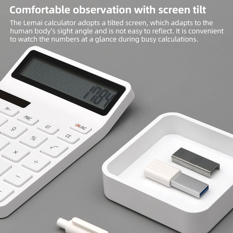 Original Xiaomi Youpin LEMO Rice Calculator 12-bit LED Display ABS Material 6 Degree Angle, 12-bit Calculator