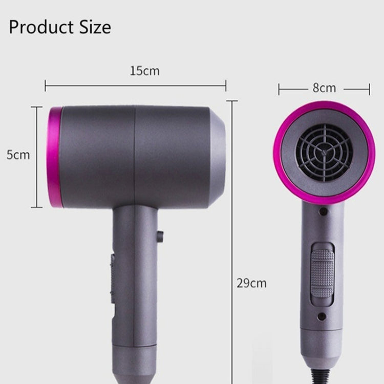 Household High-power Silent  Blow Dryer,Constant Temperature Hot and Cold Negative Ion Hair Drier, EU Plug, EU Plug