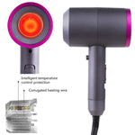 Household High-power Silent  Blow Dryer,Constant Temperature Hot and Cold Negative Ion Hair Drier, EU Plug, EU Plug