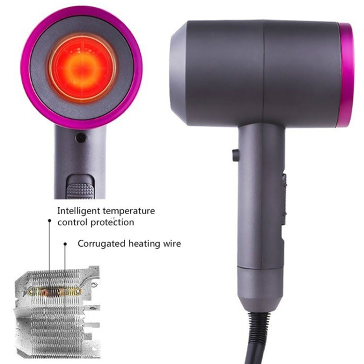 Household High-power Silent  Blow Dryer,Constant Temperature Hot and Cold Negative Ion Hair Drier, EU Plug, EU Plug
