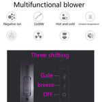 Household High-power Silent  Blow Dryer,Constant Temperature Hot and Cold Negative Ion Hair Drier, EU Plug, EU Plug