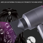 Household High-power Silent  Blow Dryer,Constant Temperature Hot and Cold Negative Ion Hair Drier, EU Plug, EU Plug