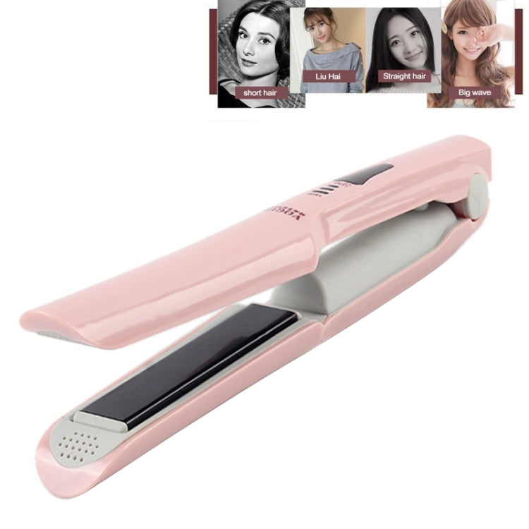 Wireless Mini USB Rechargeable Hair Straightener Hair Curler Double Purpose Hair Splint