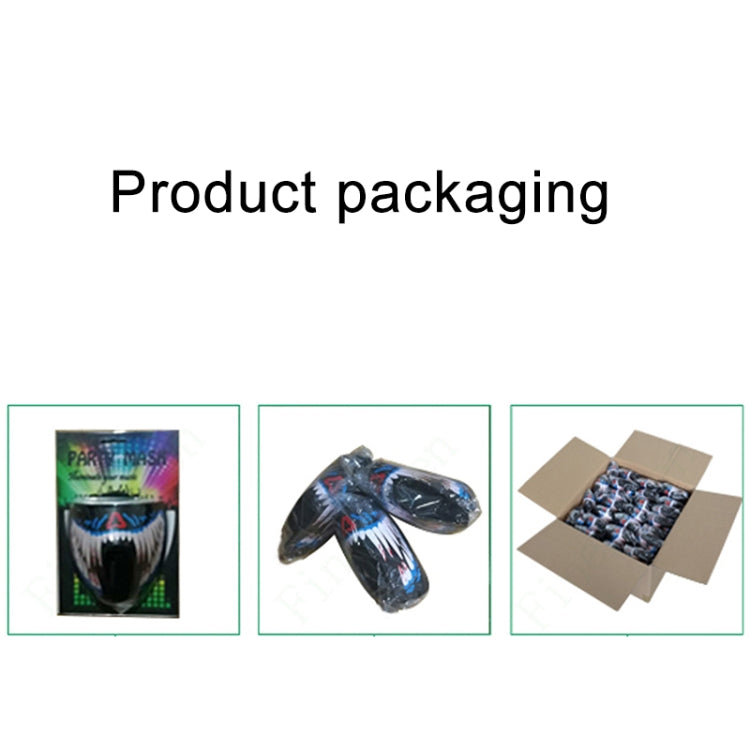 FG-MA-02 Halloween Mask Voice Control LED Cold Light Terror Cosplay Mask, FG-MA-02