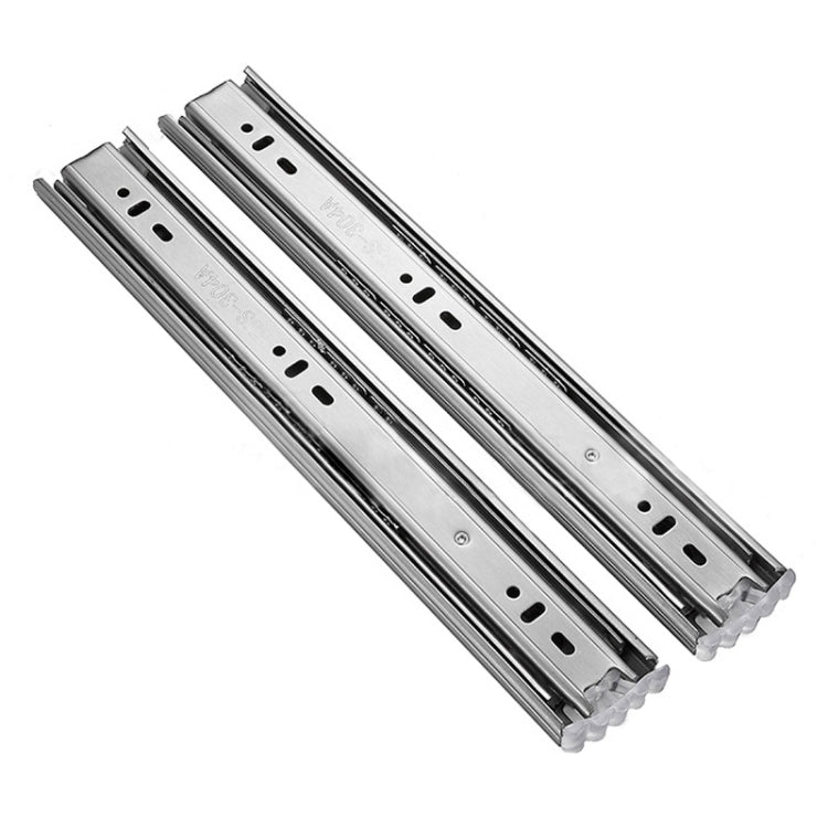 16 inches 3-section Mute Stainless Steel Sliding Drawer Slides Ball Slide Rail Length: 40cm, 16 inches