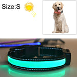 Medium and Large Dog Pet Solar + USB Charging LED Light Collar, Neck Circumference Size: S, 35-40cm, Size: S