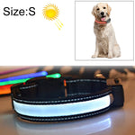 Medium and Large Dog Pet Solar + USB Charging LED Light Collar, Neck Circumference Size: S, 35-40cm, Size: S