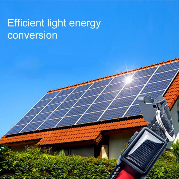 طوق إضاءة LED بشحن شمسي + USB للكلاب متوسطة وكبيرة الحجم، مقاس محيط الرقبة: L، 50-60 سم، المقاس: L