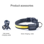 Medium and Large Dog Pet Solar + USB Charging LED Light Collar, Neck Circumference Size: L, 50-60cm, Size: L