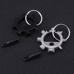 Multi-function Portable Outdoor Key Chain Screwdriver Bicycle Repair Tools, Screwdriver (Silver), Screwdriver (Black)