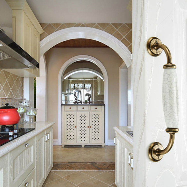 5025_128 Ceramic Crack Closet Cabinet Handle Pitch: 128mm, 5025_128