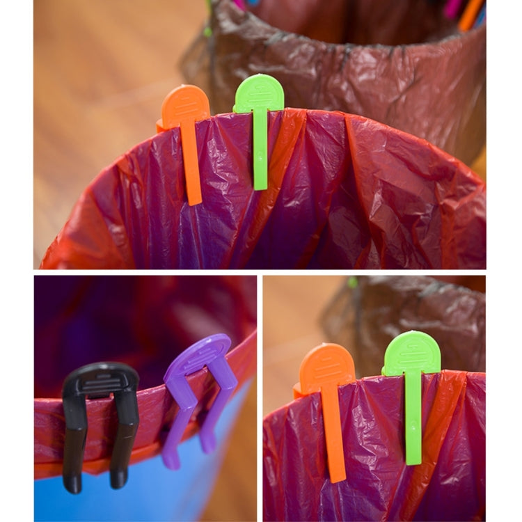 10pcs Universal Trash Bag Fixed Clip Waste Basket Rubbish Bin Garbage Can Clamp Rubbish Clip Non-slip Garbage Bag Clip, Random Color Delivery, Garbage Can Clamp