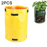 2 PCS 7 Gallons Potato Planting PE Bags Woven Fabric Bags Cultivation Garden Pots Vegetable Planting Bags Grow Bags Farm Garden Supplies, Orange, Yellow, Green, Black