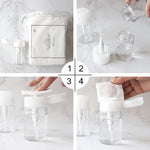 Portable Liquid Push Down Pump Dispenser Bottle Empty Plastic Bottle Container, 150ml, 150ml