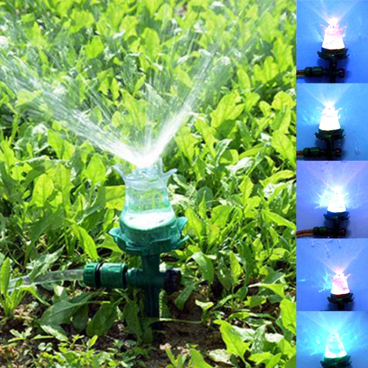 LED Luminous Lawn Sprinkler Automatic Water Sprinkler Garden Outdoor Irrigation Nozzle for Courtyard, LED Lawn Sprinkler