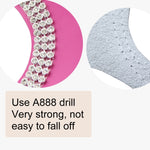 Rhinestone Leather Glasses Style Breathable Dog Chest Strap, Size: S