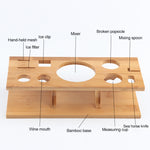 11 in 1 Stainless Steel Cocktail Shaker Tools Set with Wooden Mount, Capacity: 350ml, 350ml