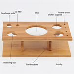 14 in 1 Stainless Steel Cocktail Shaker Tools Set with Bamboo Mount, Capacity: 750ml, 750ml, Bamboo