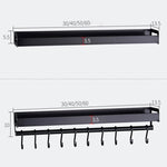 80cm Kitchen Multi-function Wall Hanging Holder Seasoning Storage Rack, 80cm(Silver)