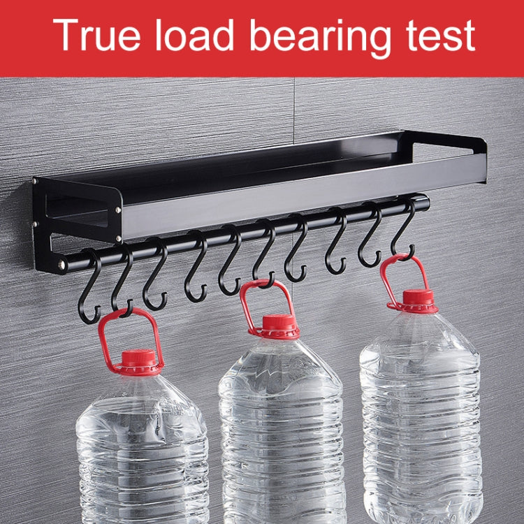 80cm Kitchen Multi-function Wall Hanging Holder Seasoning Storage Rack, 80cm(Silver)