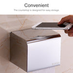 K20 304 Stainless Steel Bathroom Wall-mounted Waterproof Bright Light Paper Towel Roll Holder, K20