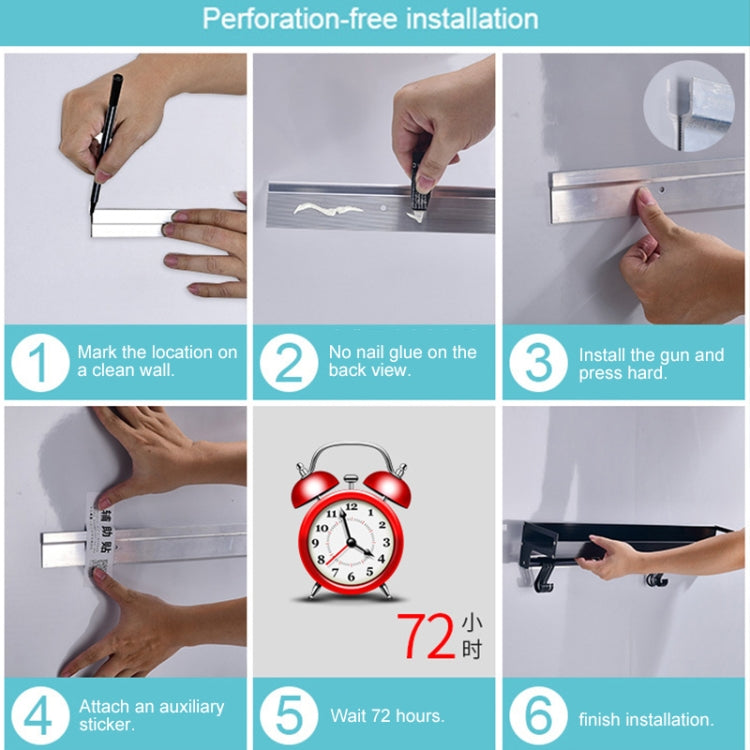 50cm Kitchen Multi-function Wall-mounted Seasoning Holder Storage Rack, Wall-mounted Seasoning Storage Rack