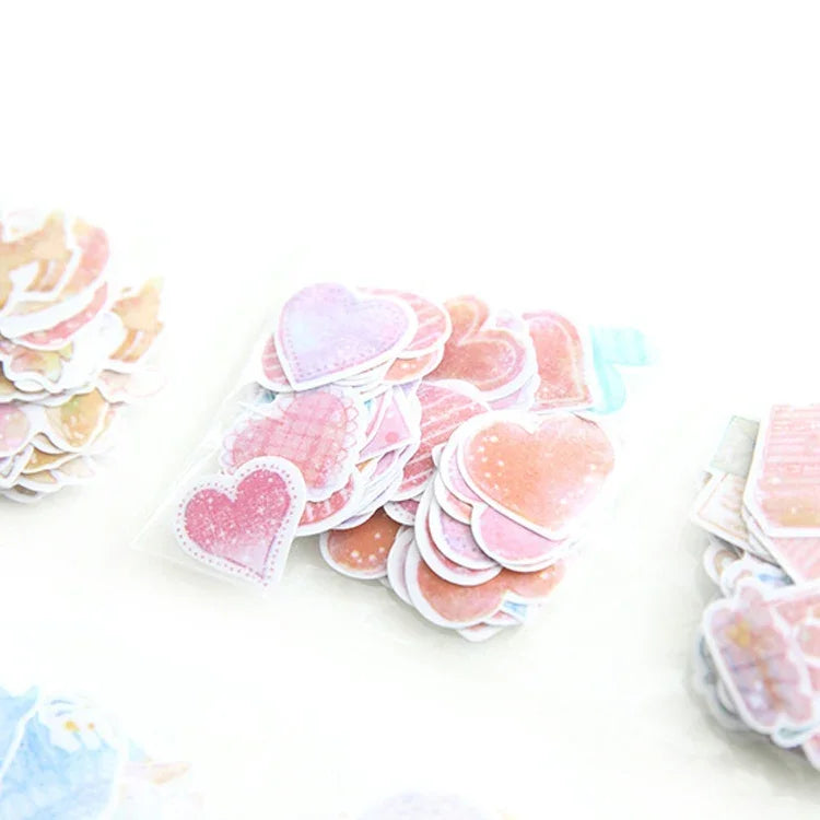 10 Packs Creative Waterproof PVC Sticker DIY Album Diary Watercolor Decorative Sticker, Random Delivery, PVC Sticker