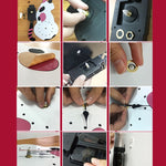 42x18cm Home Office Bedroom Decoration Battery Operated Cat Shaped Wall Clock with Swinging Tails