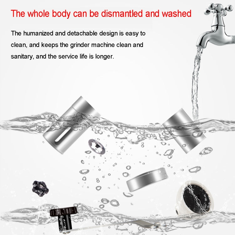 Portable Conical Burr Mill Manual Stainless Steel Hand Crank Coffee Bean Grinder, Capacity: 40g, Stainless Steel Capacity: 40g