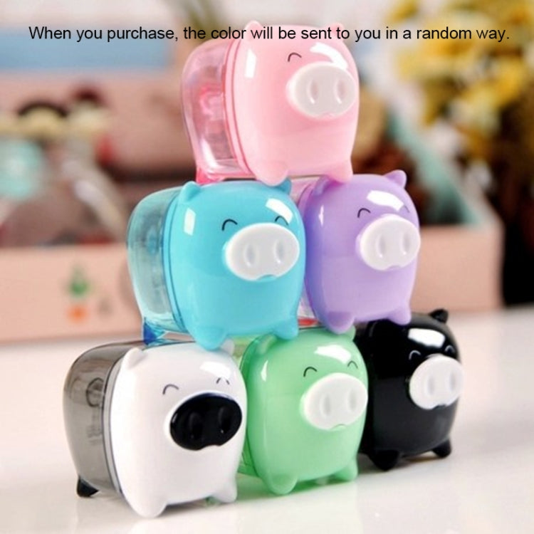 Deli Mini Pig Manual Pencil Sharpeners Kids Friendly at Home Office School, Random Color Delivery, 0557