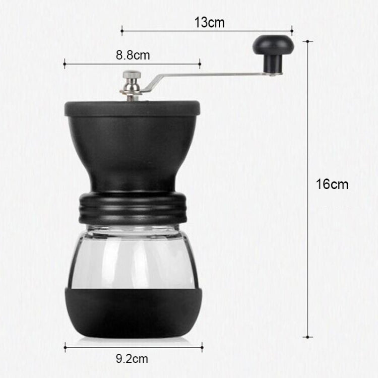 Portable Conical Burr Mill Manual Spice Herbs Hand Grinding Machine Coffee Bean Grinder with Seal Pot, With Seal Pot