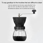 Portable Conical Burr Mill Manual Spice Herbs Hand Grinding Machine Coffee Bean Grinder with Seal Pot, With Seal Pot