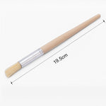 2 PCS Wood Handle Bristles Coffee Grinder Dusting Cleaning Brush, Length: 19.5cm, Cleaning Brush
