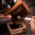 2 PCS Wood Handle Bristles Coffee Grinder Dusting Cleaning Brush, Length: 19.5cm, Cleaning Brush