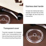 Portable Conical Burr Mill Manual Spice Herbs Hand Grinding Machine Coffee Grinder, Capacity: 36g, Portable Conical