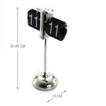 Creative Home Office Bedroom Retractable Flip Trolley Small Balance Clock, Retractable (Black)