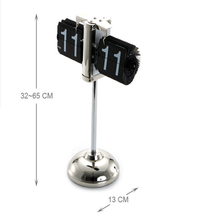 Creative Home Office Bedroom Retractable Flip Trolley Small Balance Clock, Retractable (Black)
