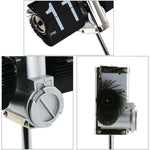 Creative Home Office Bedroom Retractable Flip Trolley Small Balance Clock, Retractable (Black)