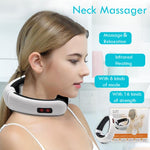 Household Electric Pulse Shock Neck Massager Intelligent Body Massager, Battery Powered (Not Include Battery), Old Battery Power