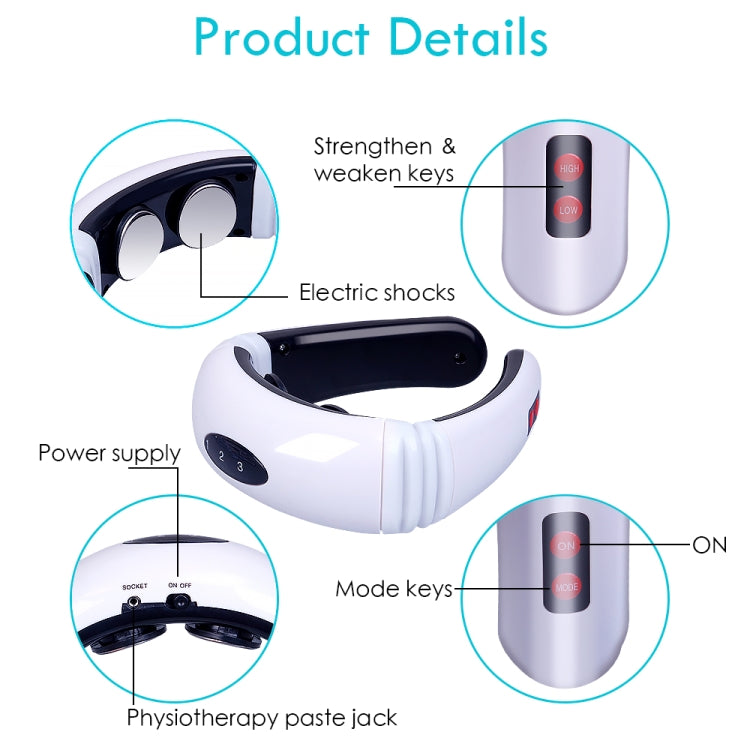 Household Electric Pulse Shock Neck Massager Intelligent Body Massager, Battery Powered (Not Include Battery), Old Battery Power