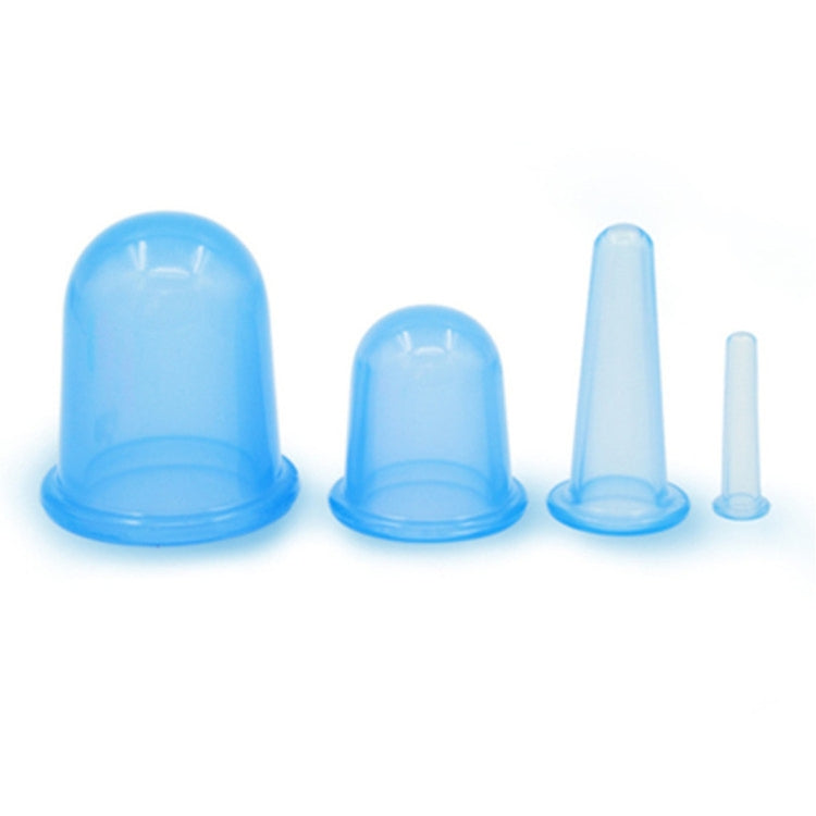 4 in 1 Health Care Body Massage Vacuum Silicone Cupping Cups,Random Color Delivery, 4 in 1