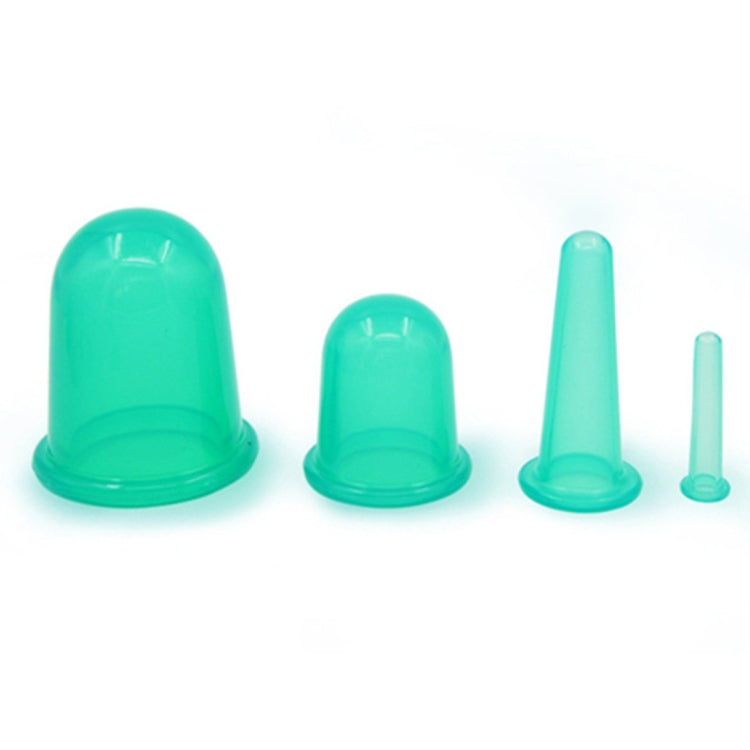 4 in 1 Health Care Body Massage Vacuum Silicone Cupping Cups,Random Color Delivery, 4 in 1
